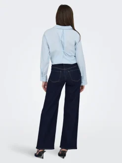 JDYFELINA-FINA Hohe Taille Weiter Beinschnitt Jeans