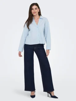 JDYFELINA-FINA Hohe Taille Weiter Beinschnitt Jeans