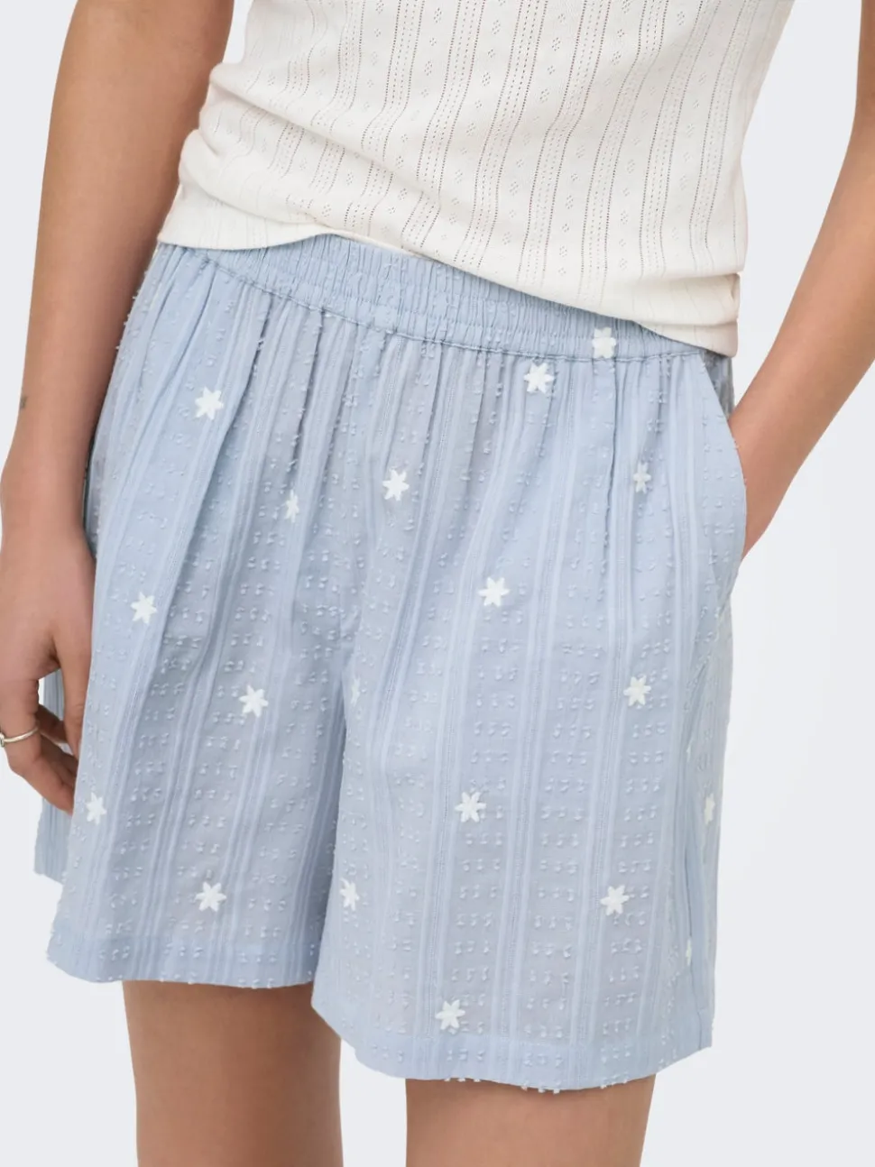 JDYFIA Hohe Taille Normal geschnitten Lässige Shorts