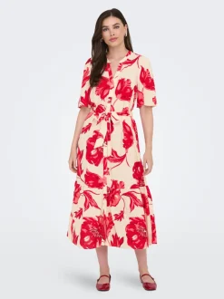 JDYFLORA Midikleid