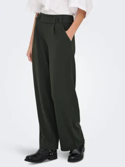 JDYGEGGO Weiter Beinschnitt Hose mit weitem Beinschnitt