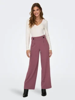JDYGEGGO Weiter Beinschnitt Hose mit weitem Beinschnitt