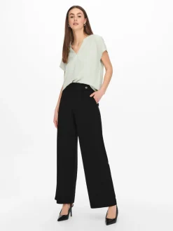 JDYGEGGO Weiter Beinschnitt Hose mit weitem Beinschnitt