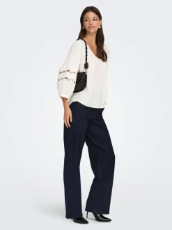 JDYGEGS Hohe Taille Weiter Beinschnitt Jeans