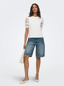 JDYLINA Mittlere Taille Locker geschnitten Bermuda Shorts