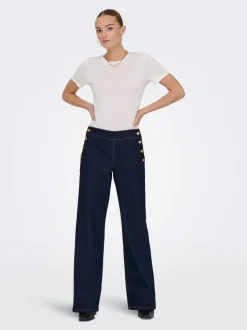 JDYLIZZIE Mittlere Taille Weiter Beinschnitt Jeans