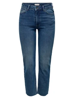 JDYLULLU Hohe Taille Gerade geschnitten Knöchellang Jeans