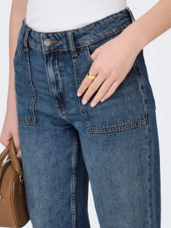 JDYMAYA Hohe Taille Weiter Beinschnitt Jeans