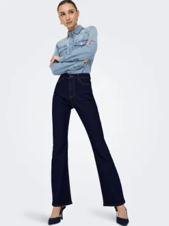 JDYMOON Hohe Taille Ausgestellt Jeans