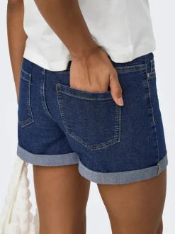 JDYMOON Mittlere Taille Normal geschnitten Jeans-Shorts