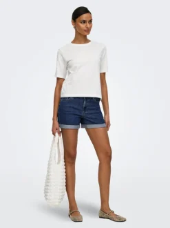 JDYMOON Mittlere Taille Normal geschnitten Jeans-Shorts
