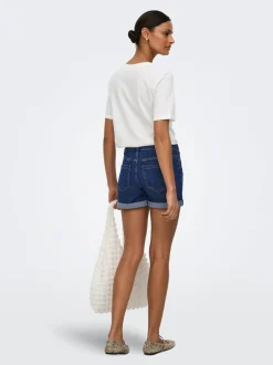 JDYMOON Mittlere Taille Normal geschnitten Jeans-Shorts