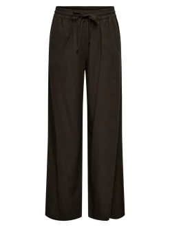 JDYSAY Locker geschnitten Leinen Hose mit weitem Beinschnitt