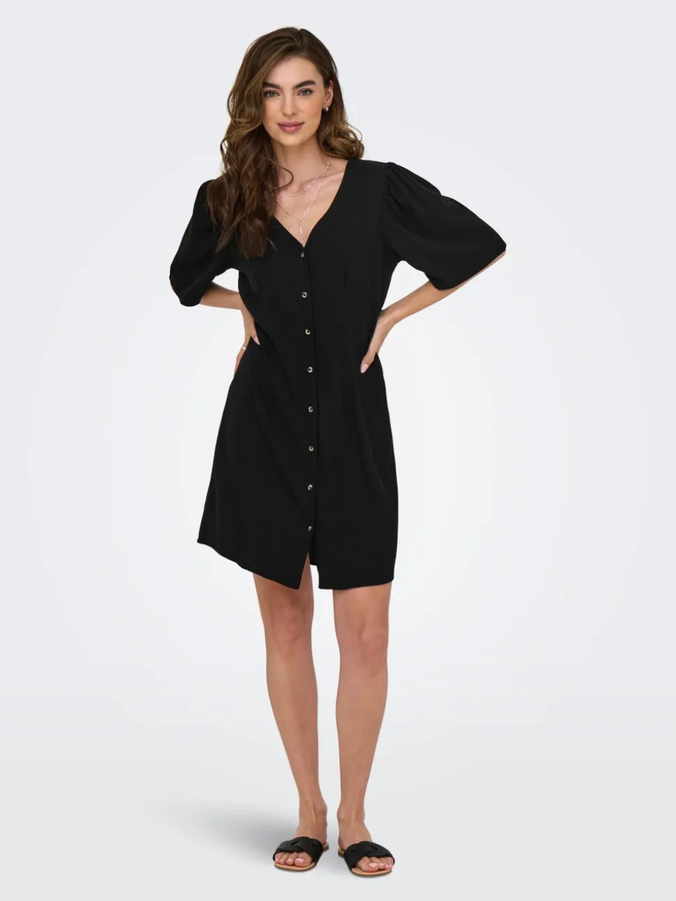 JDYSAY Leinen Kurzes Kleid