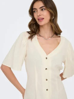 JDYSAY Leinen Kurzes Kleid