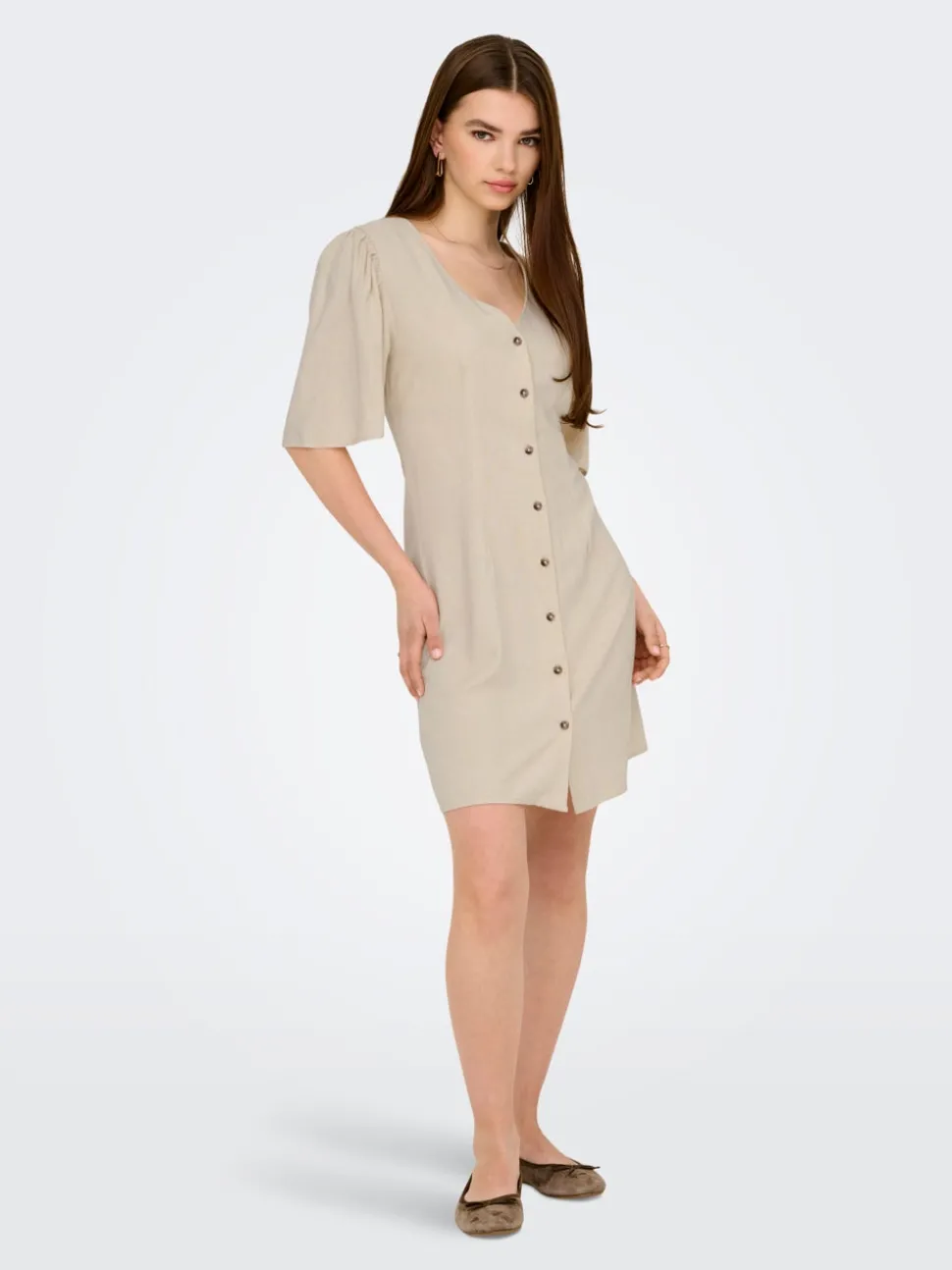 JDYSAY Leinen Kurzes Kleid