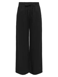 JDYSAY Locker geschnitten Leinen Hose mit weitem Beinschnitt