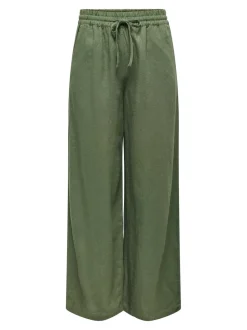 JDYSAY Locker geschnitten Leinen Hose mit weitem Beinschnitt