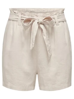 JDYSAY Mittlere Taille Normal geschnitten Leinen Shorts