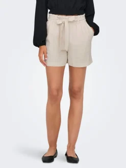 JDYSAY Mittlere Taille Normal geschnitten Leinen Shorts