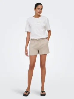JDYTHEIS Mittlere Taille Normal geschnitten Paperbag Shorts