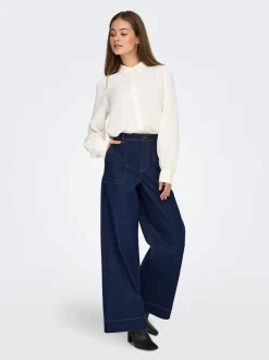 JDYVANNII Hohe Taille Weiter Beinschnitt Jeans