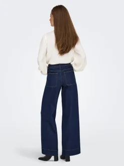 JDYVANNII Hohe Taille Weiter Beinschnitt Jeans