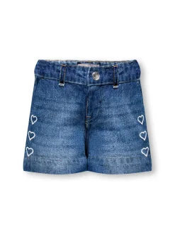 KMGCOMET Mittlere Taille Weiter Beinschnitt Jeans-Shorts