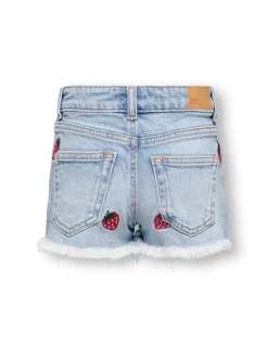 KMGROBYN Mittlere Taille Gerade geschnitten Jeans-Shorts