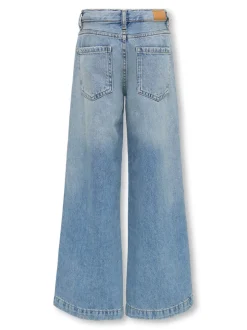 KOGBROOME Hohe Taille Weiter Beinschnitt Jeans