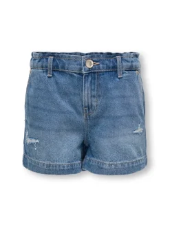 KOGCOMET Mittlere Taille Weiter Beinschnitt Jeans-Shorts