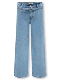 KOGFREE Mittlere Taille Weiter Beinschnitt Jeans