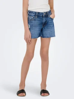 KOGGABI Hohe Taille Normal geschnitten Jeans-Shorts