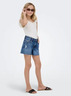KOGGABI Hohe Taille Normal geschnitten Jeans-Shorts