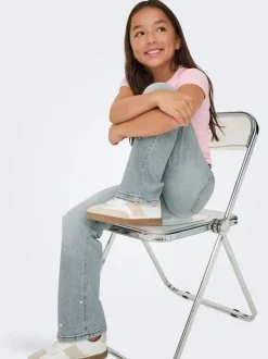 KOGJUICY Hohe Taille Weiter Beinschnitt Jeans