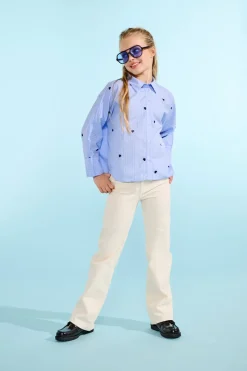 KOGJUICY Hohe Taille Weiter Beinschnitt Verkürzt Jeans