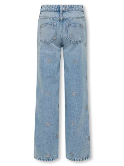 KOGJUICY Hohe Taille Weiter Beinschnitt Jeans