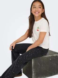 KOGJUICY Hohe Taille Weiter Beinschnitt Jeans