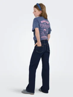 KOGJUICY Mittlere Taille Weiter Beinschnitt Jeans