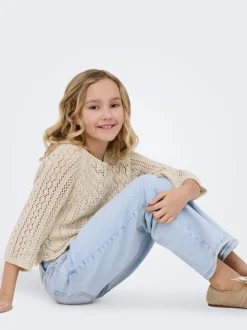 KOGJULLES Niedrige Taille Gerade geschnitten Jeans
