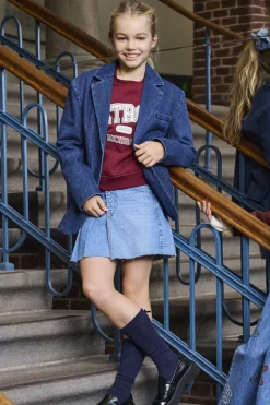 KOGKADIE Denim Jeansrock Kurzer Rock
