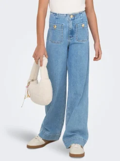 KOGMADELINE Hohe Taille Weiter Beinschnitt Jeans