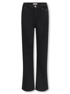 KOGMADISON Mittlere Taille Weiter Beinschnitt Jeans