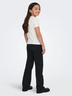 KOGMADISON Mittlere Taille Weiter Beinschnitt Jeans
