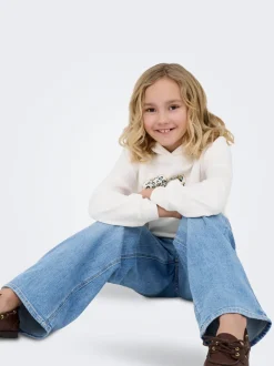 KOGPALMA Mittlere Taille Weiter Beinschnitt Jeans