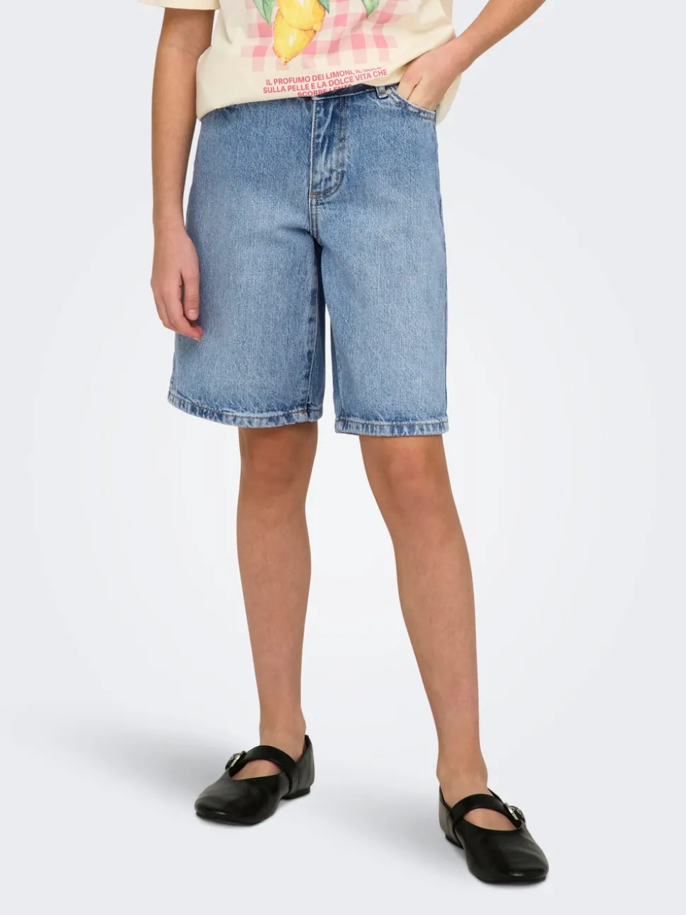 KOGSONNY Hohe Taille Normal geschnitten Jeans-Shorts