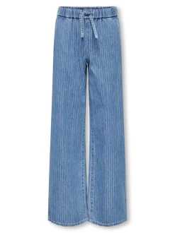 KOGYASMIN Mittlere Taille Weiter Beinschnitt Jeans
