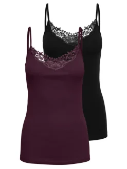 Normal geschnitten Rundhals Tank-Top