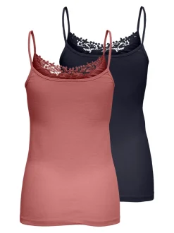 Normal geschnitten Rundhals Tank-Top