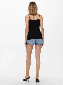Normal geschnitten Rundhals Tank-Top